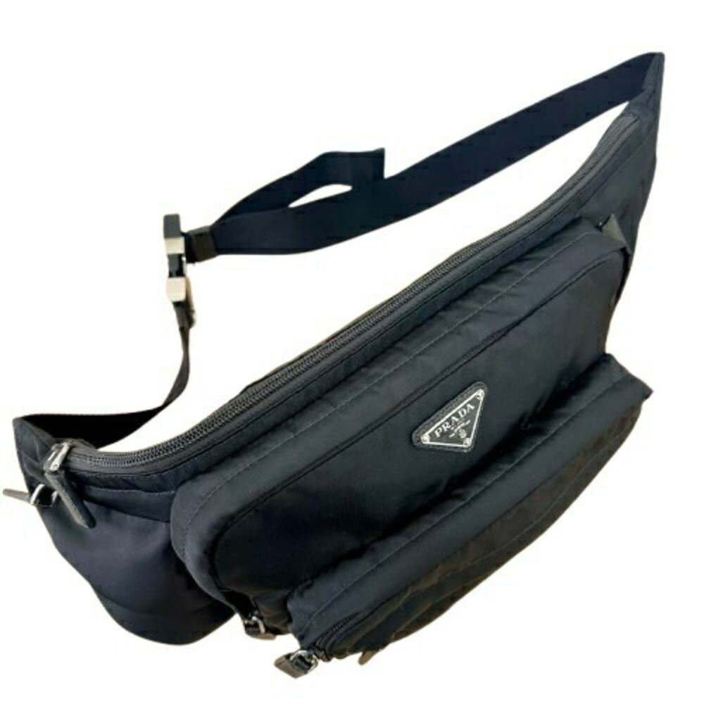 PRADA Black Leather Saffiano Shoulder Bag - Picture 6 of 10